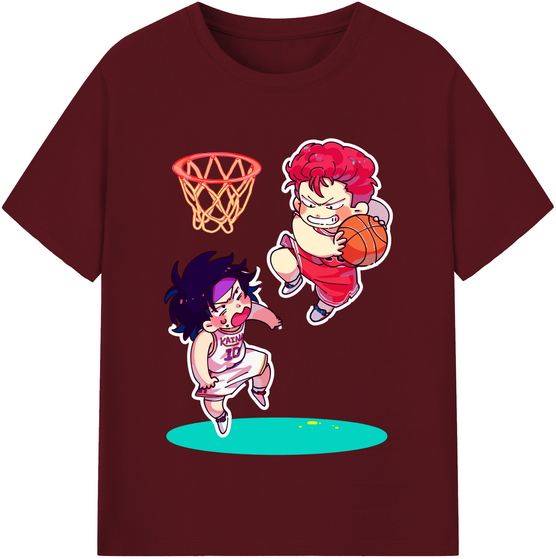 （画像用） SLAM DUNK／スラムダンク 綿100％半袖Tシャツ（フロントプリント）